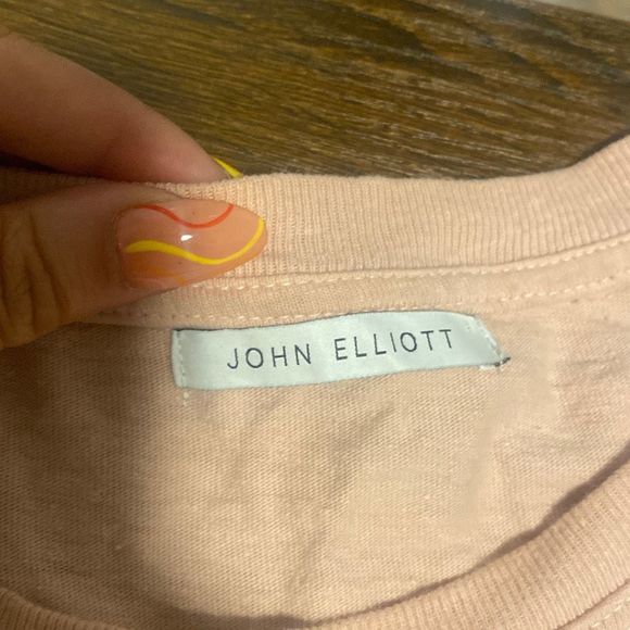 B16 John Elliott Men's Pink Slim Fit Crew Neck Cotton Short Sleeve Tee Size 5 XX - Picture 3 of 7